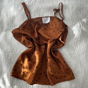 JOA adjustable strap blouse, cowl neck style